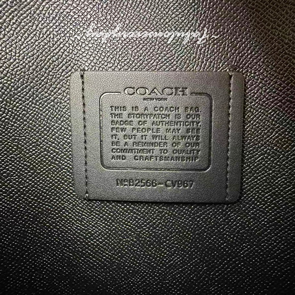 Coach Mollie Tote Bag In Signature Canvas In Tan/Gold/Black CV967 NWT - Picture 9 of 9